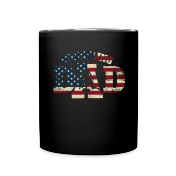 Wrestling Dad Wrestler Men Father's Day - Full Colour Mug - black - Front