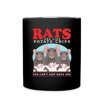 Rats Are Like Rat Owner Rat Gift - Full Colour Mug - black - Front