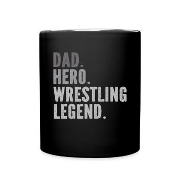 Wrestling Dad Wrestler Männer Vatertag - Tasse einfarbig - Schwarz - Vorne
