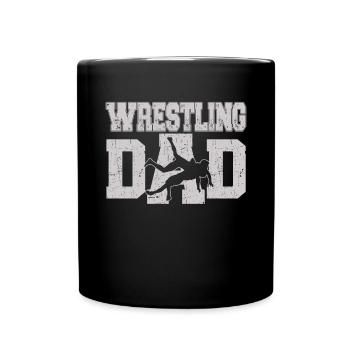 Wrestling Dad Wrestler Männer Vatertag - Tasse einfarbig - Schwarz - Vorne