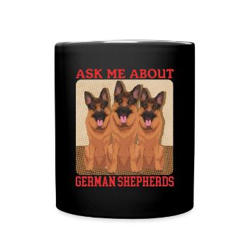 German Shepherds German Shepherd Dog Gift - Full Colour Mug - black - Front
