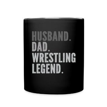 Wrestling Dad Wrestler Männer Vatertag - Tasse einfarbig - Schwarz - Vorne