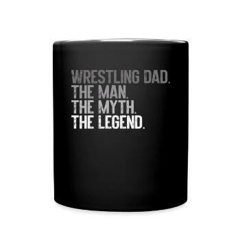 Wrestling Dad Wrestler Männer Vatertag - Tasse einfarbig - Schwarz - Vorne