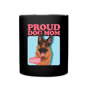 Berger allemand maman berger allemand cadeau - Mug uni - noir - Devant