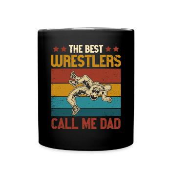 Wrestling Dad Wrestler Männer Vatertag - Tasse einfarbig - Schwarz - Vorne