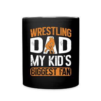 Wrestling Dad Wrestler Männer Vatertag - Tasse einfarbig - Schwarz - Vorne