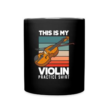 Geige Violine Geigenspieler Violinenspieler - Tasse einfarbig - Schwarz - Vorne