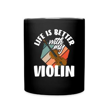 Violin Violin Violinist Violin Player - Full Colour Mug - black - Front