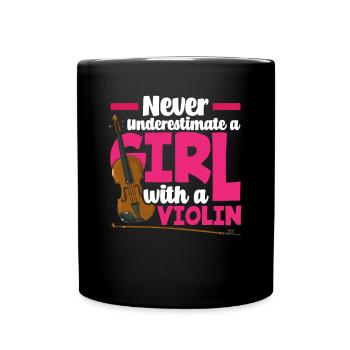 Violin Violin Violinist Violin Player - Full Colour Mug - black - Front
