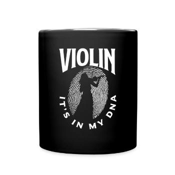 Geige Violine Geigenspieler Violinenspieler - Tasse einfarbig - Schwarz - Vorne