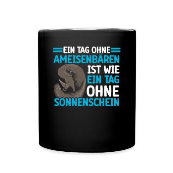 Journée sans fourmilier Ours mangeur de fourmis - Mug uni - noir - Devant