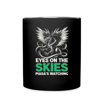 Piasa Vogel Fabelwesen Folklore Urban Legend - Tasse einfarbig - Schwarz - Vorne