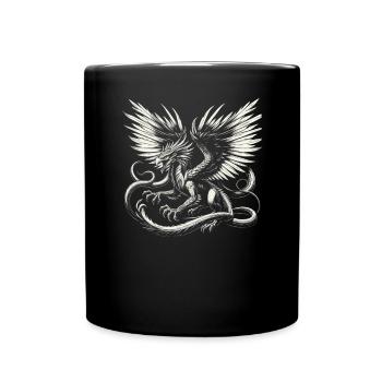 Piasa Vogel Fabelwesen Folklore Urban Legend - Tasse einfarbig - Schwarz - Vorne