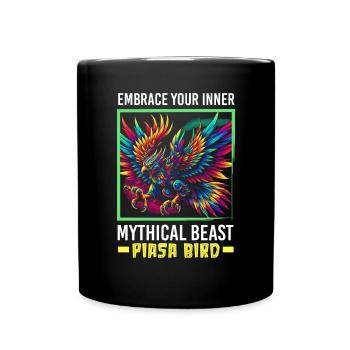 Piasa Vogel Fabelwesen Folklore Urban Legend - Tasse einfarbig - Schwarz - Vorne