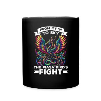 Piasa Vogel Fabelwesen Folklore Urban Legend - Tasse einfarbig - Schwarz - Vorne