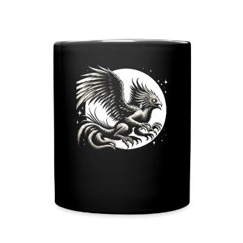 Piasa Vogel Fabelwesen Folklore Urban Legend - Tasse einfarbig - Schwarz - Vorne
