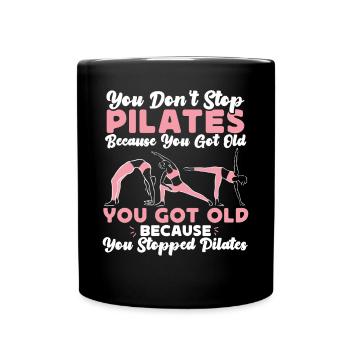 Pilates Instructor Teacher Retired - Full Colour Mug - black - Front