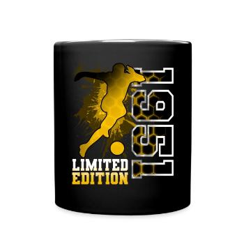 1951 Year of birth Birthday Football - Full Colour Mug - black - Front