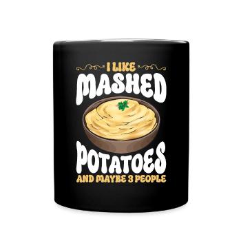Mashed potatoes Mashed potatoes - Full Colour Mug - black - Front