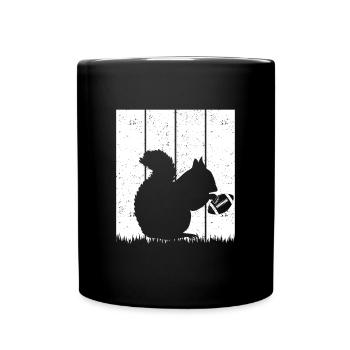 Rugby Player Squirrel Rugby Squirrel Rugby Squirre - Tasse einfarbig - Schwarz - Vorne