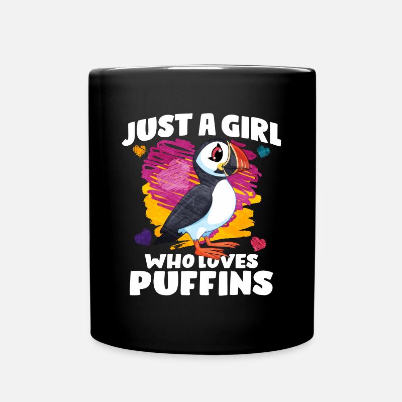 Papageientaucher Vogel Geschenk - Tasse einfarbig - Schwarz