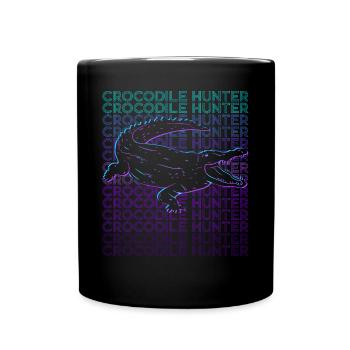 Chasseur de crocodiles Chasse au crocodile rétro - Mug uni - noir - Devant