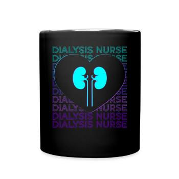 Dialysis Nurse Dialysis Assistant Retro - Full Colour Mug - black - Front