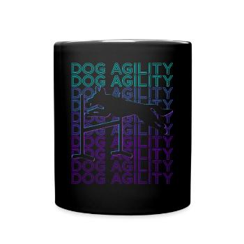 Dog Agility Dresseur de chiens Retro - Mug uni - noir - Devant