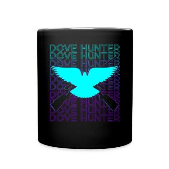 Pigeon Hunter Pigeon Hunt Retro - Full Colour Mug - black - Front