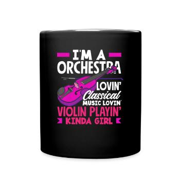 Violin Violin Violinist Violin Player - Full Colour Mug - black - Front