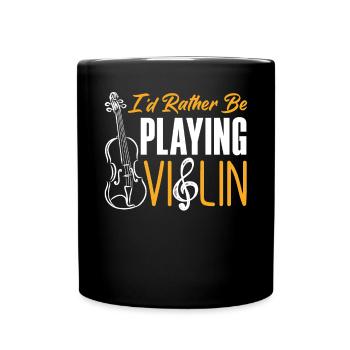 Violon Violon Violoniste Joueur de violon - Mug uni - noir - Devant
