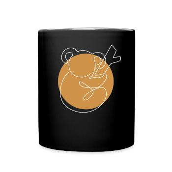 Lineart Koalabear Eucalyptus Phascolarctos - Mug uni - noir - Devant