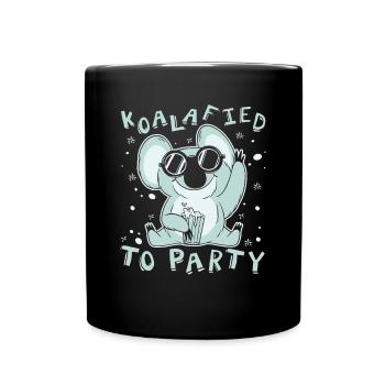 Koalafied To Party Koalabear Eucalyptus Lover - Full Colour Mug - black - Front