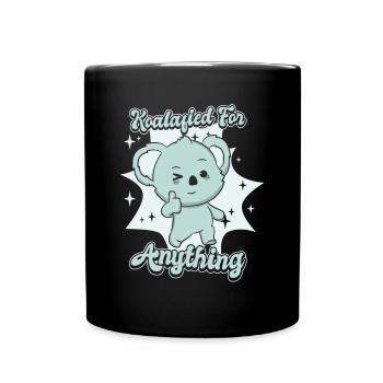 Koalafied For Anything Koalabear Eucalyptus Lover - Full Colour Mug - black - Front