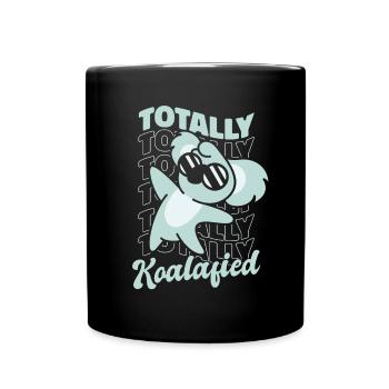 Koalabear totalement koalafié, amoureux de l'eucalyptus - Mug uni - noir - Devant