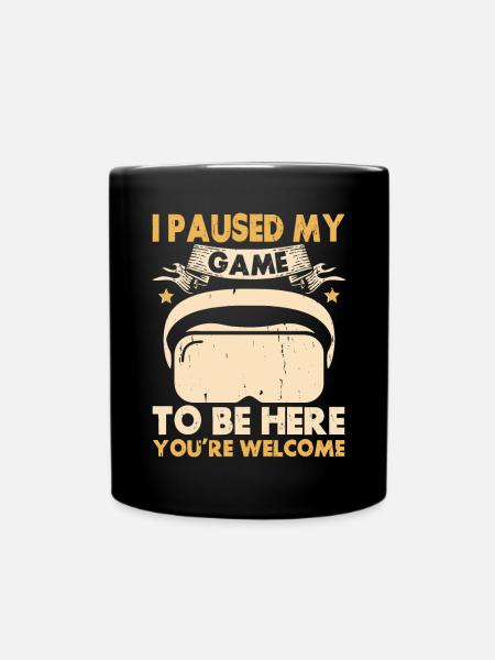 Virtual Reality VR Gamer Funnz - Tasse einfarbig - Schwarz