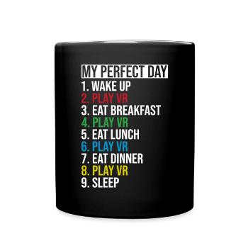 Réalité virtuelle VR Gamer Funnz - Mug uni - noir - Devant