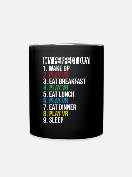 Virtual Reality VR Gamer Funnz - Tasse einfarbig - Schwarz