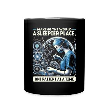 Nurse Anesthetist Medicine Hospital Anesthesia - Full Colour Mug - black - Front