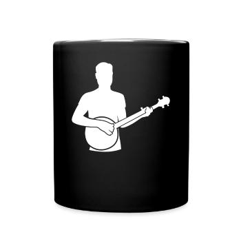 Banjo Spiel - Geschenk für Musiker - Tasse einfarbig - Schwarz - Vorne
