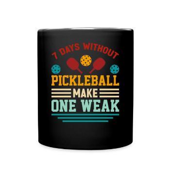 Pickleball Player Pickleball Tournament Attire - Full Colour Mug - black - Front