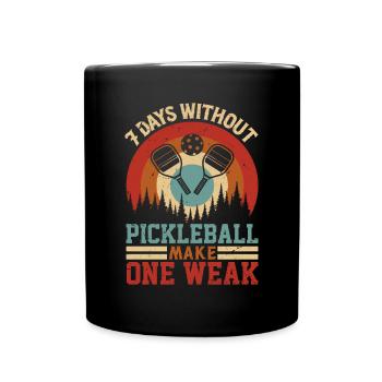 Pickleball Player Pickleball Tournament Attire - Full Colour Mug - black - Front