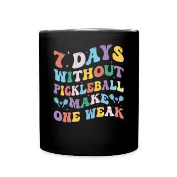 Pickleball Player Pickleball Tournament Attire - Full Colour Mug - black - Front