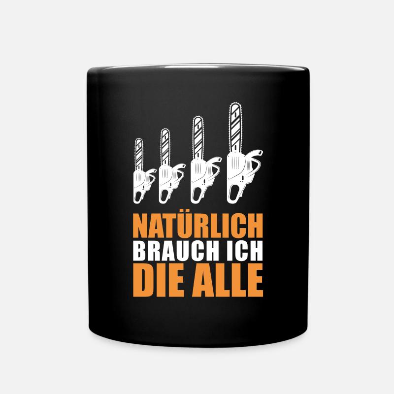 Natürlich brauche ich die alle - Tasse einfarbig - Schwarz