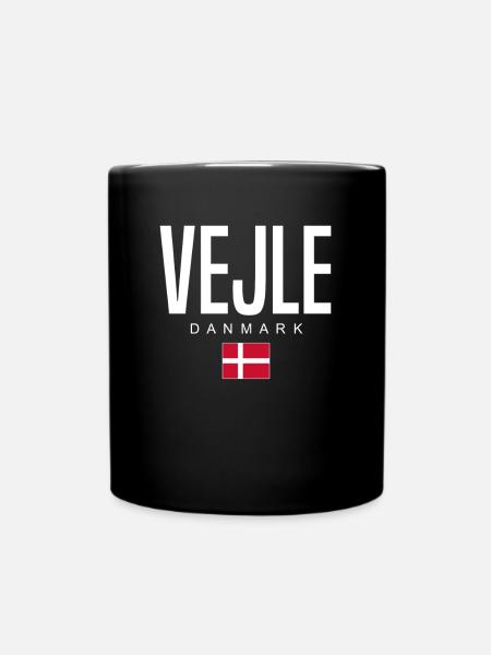 Vejle Dänemark - Tasse einfarbig - Schwarz