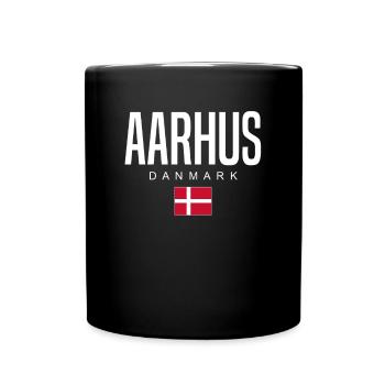 Aarhus Dänemark - Tasse einfarbig - Schwarz - Vorne