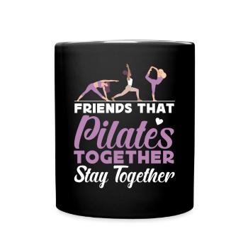 Pilates Instructor Teacher Friends - Full Colour Mug - black - Front