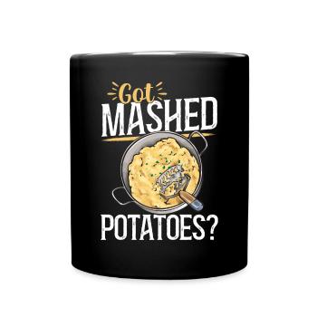 Mashed potatoes Mashed potatoes - Full Colour Mug - black - Front