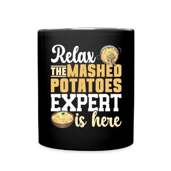 Mashed potatoes Mashed potatoes - Full Colour Mug - black - Front