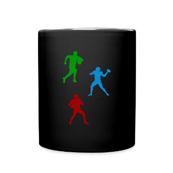 Rugby Player Silhouette - Tasse einfarbig - Schwarz - Vorne